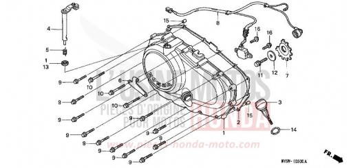 RIGHT CRANKCASE COVER CB500T de 1996